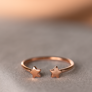 Seoul Starry Korean Style Ring – Minimal Adjustable Star Design for Women