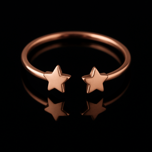 Seoul Starry Korean Style Ring – Minimal Adjustable Star Design for Women
