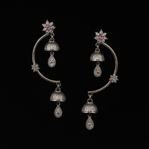 Celestial Bloom Jhumka Earrings | Artificial Jewellery India