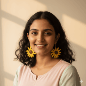 Unique Gift: Crochet Sunflower Earrings - Artisan Jewelry