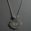 Oxidised Silver Necklace with Intricate Design and Beaded Detailing