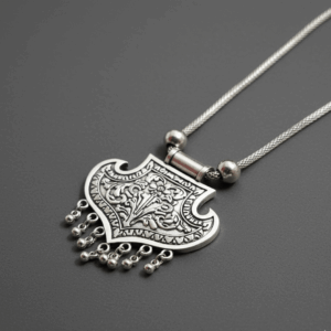 Handcrafted oxidised silver statement necklace for women – The Ethnic Loop